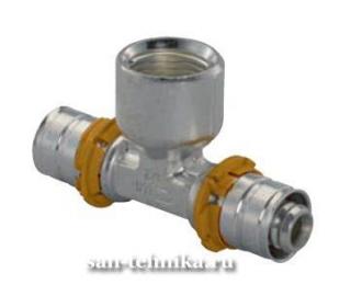 Uponor MLC пресс-тройник с внутренней резьбой